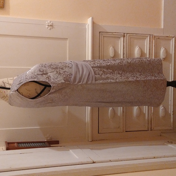 Floryday gray tone on tone formal dress and jacket Sz XL - Picture 6 of 8